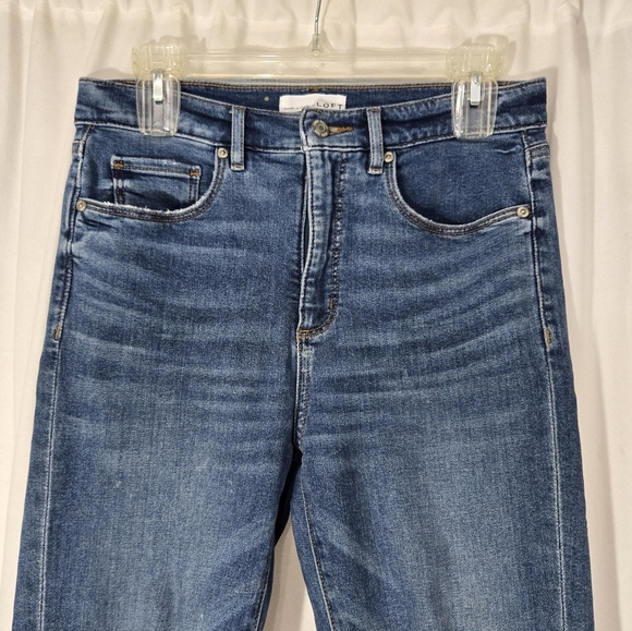 Loft The Skinny Jeans Raw Hem Sz 27 - Picture 5 of 10